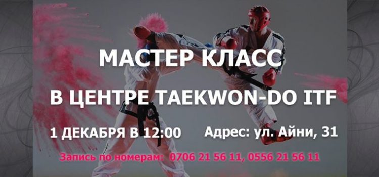 1 декабря мастер-класс в Центре taekwon-do ITF