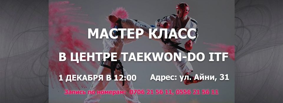 1 декабря мастер-класс в Центре taekwon-do ITF